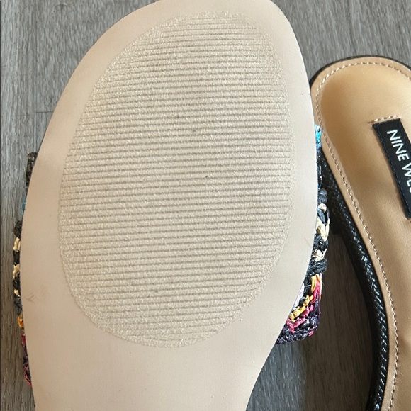 Nine West Black and Colorful Woven Sandals (NWOT) - Picture 8 of 10